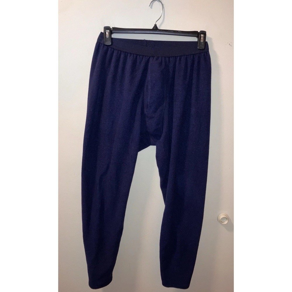 Patagonia Capilene Fleece Pants Thermal Base Layer 90s Sz XL Navy Blue
